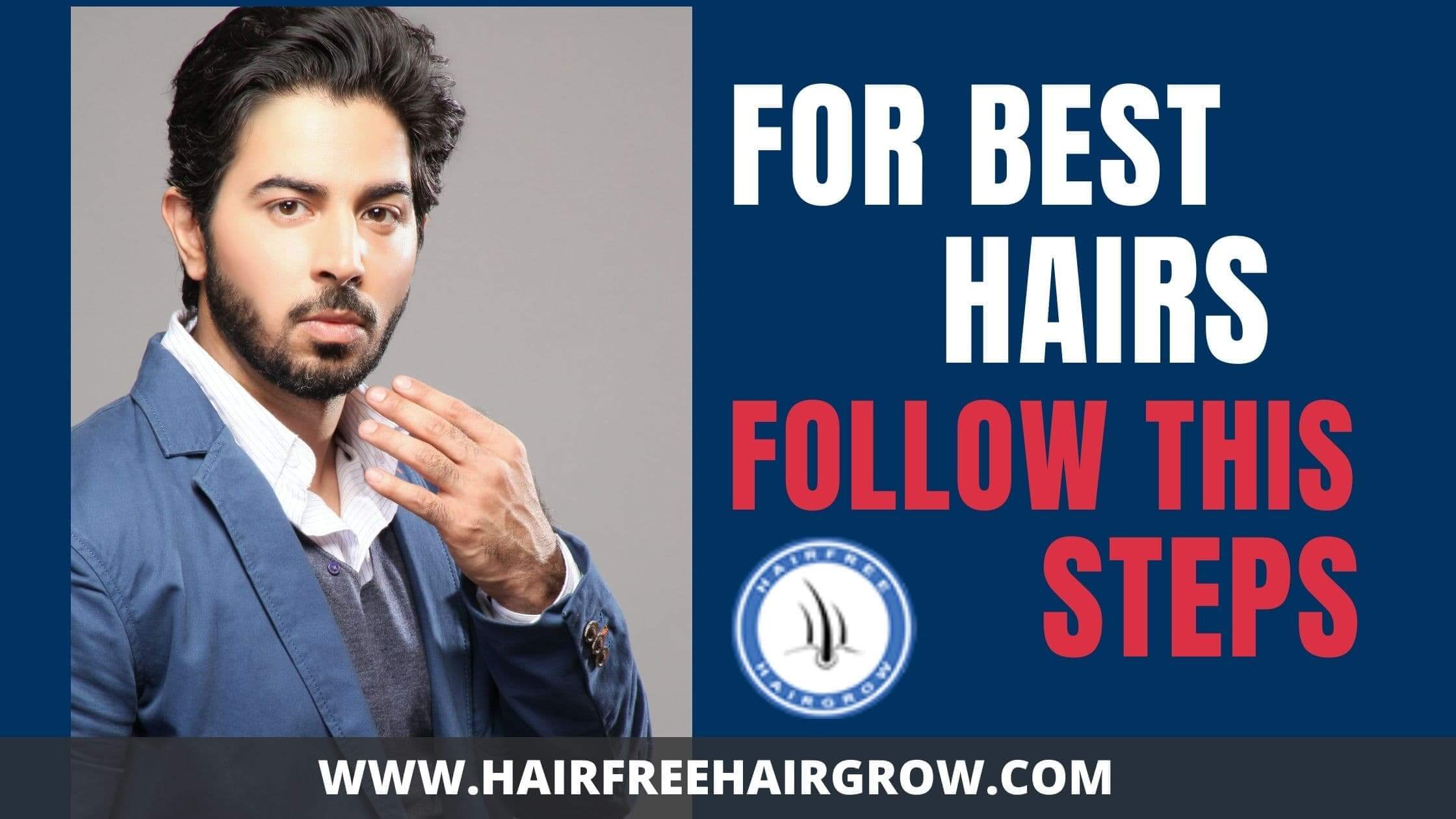 a young man in suits showing good hair care practices to follow