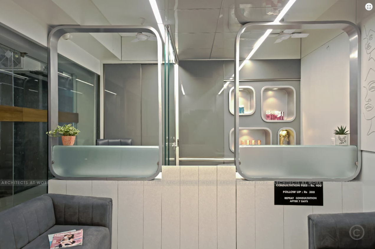 reception area of hairfreehairgrow pune branch