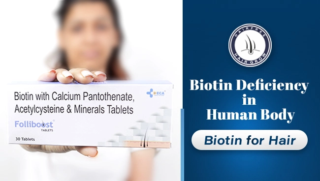 biotin deficiency in human body can lead to hair problems. Supplements like biotin for hair can help in curing hair loss